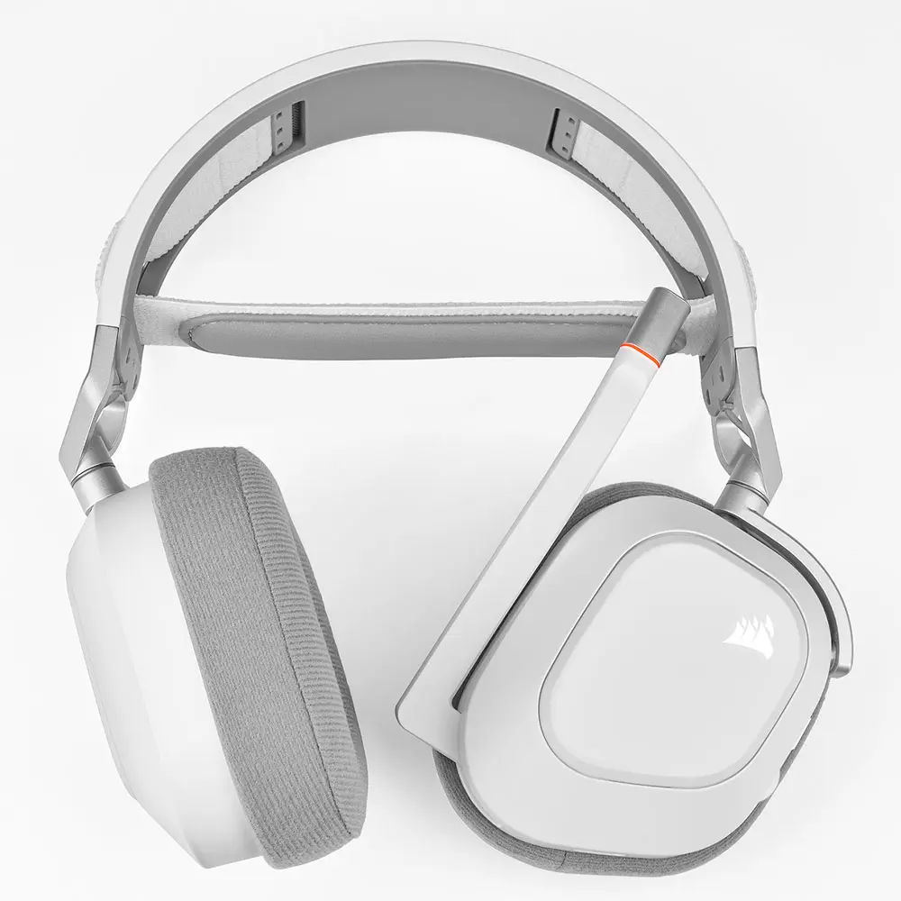 Corsair HS80 RGB WIRELESS Premium Gaming Headset - White - Image 3